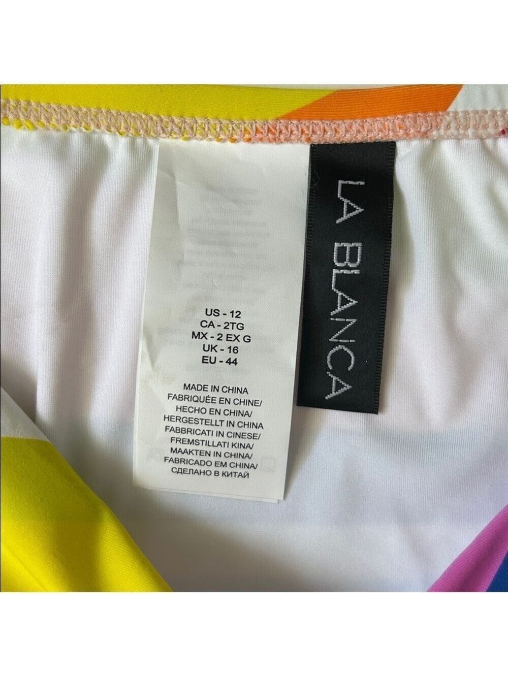 NWT La Blanca Colorful Geometric Bikini Bottom - Picture 2 of 10